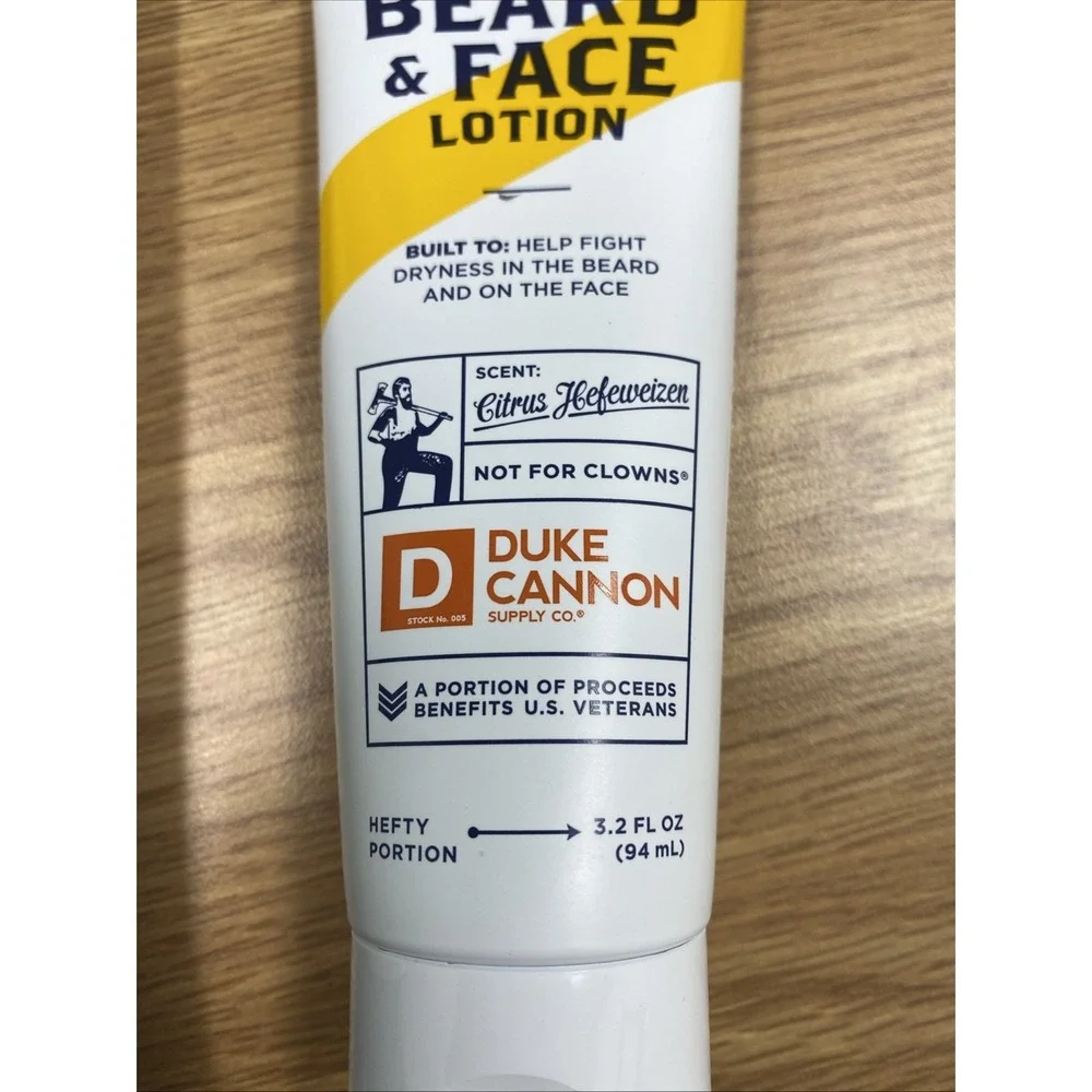 Duke Cannon Beard Wash And Face Lotion Citrus Hefeweizen 6 fl oz - 2 Pack.